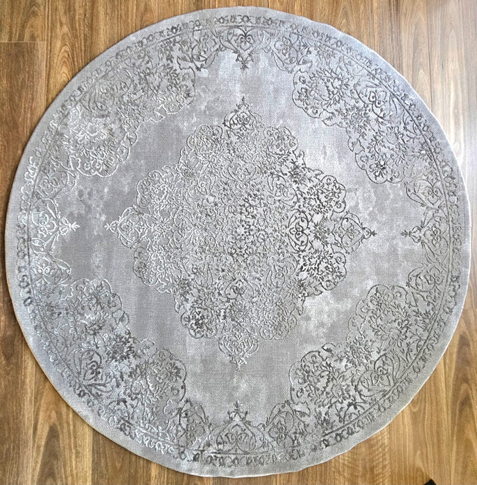 Genus Samsun Light Grey Round Rug