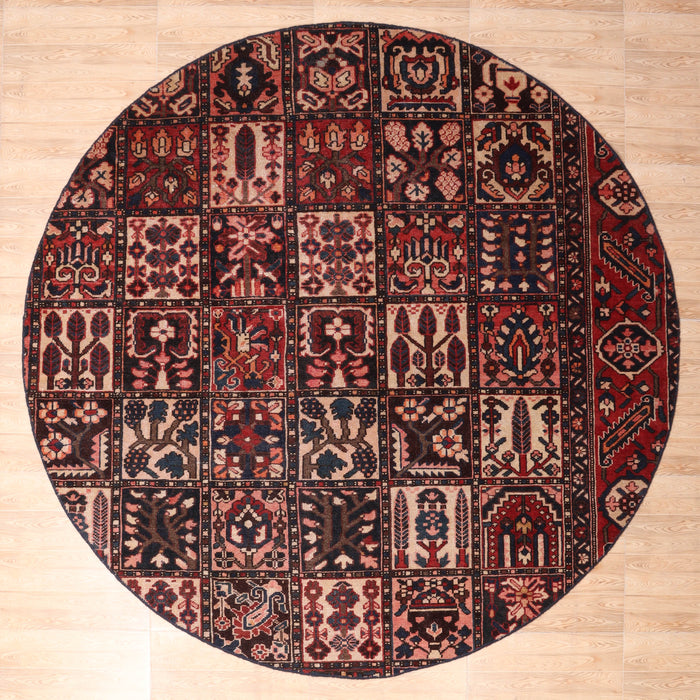 Afshon Persian Bakhtiar Patch Blue Red Rug