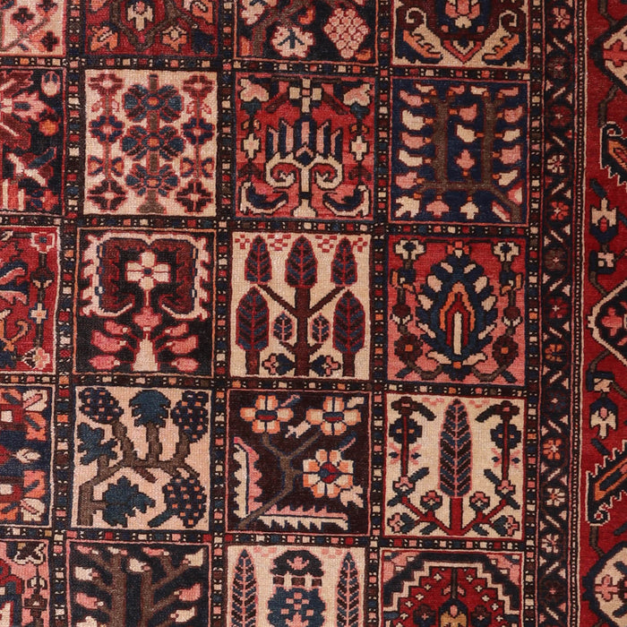 Afshon Persian Bakhtiar Patch Blue Red Rug