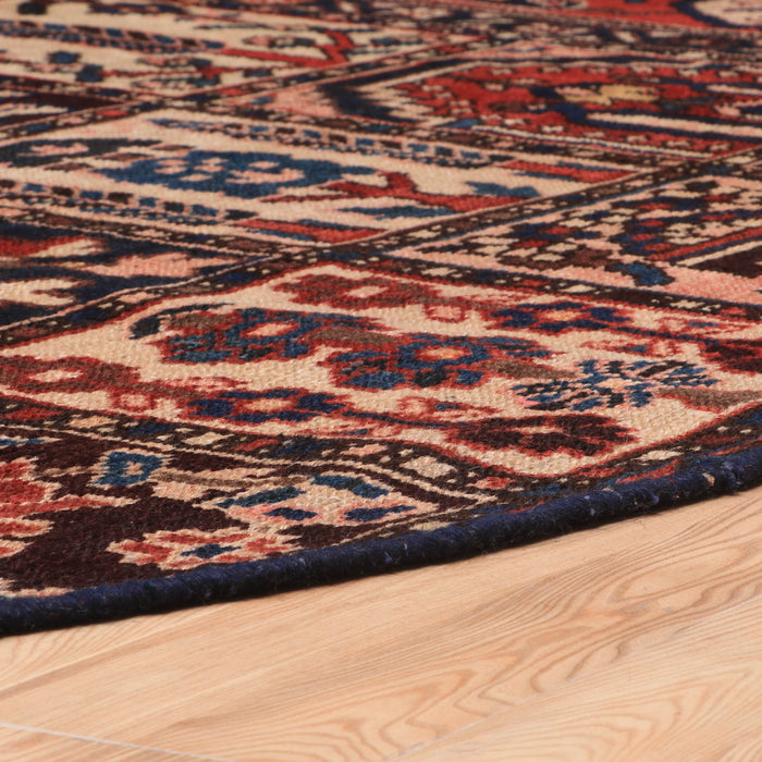 Afshon Persian Bakhtiar Patch Blue Red Rug