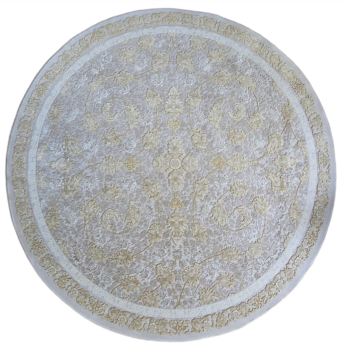 Arsham Bud Silver Beige Round Rug