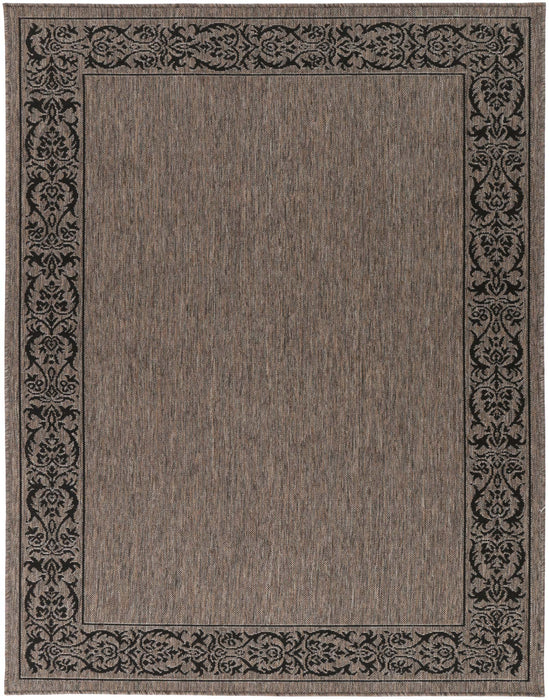 Sisalo Flower Bordered Beige Rug