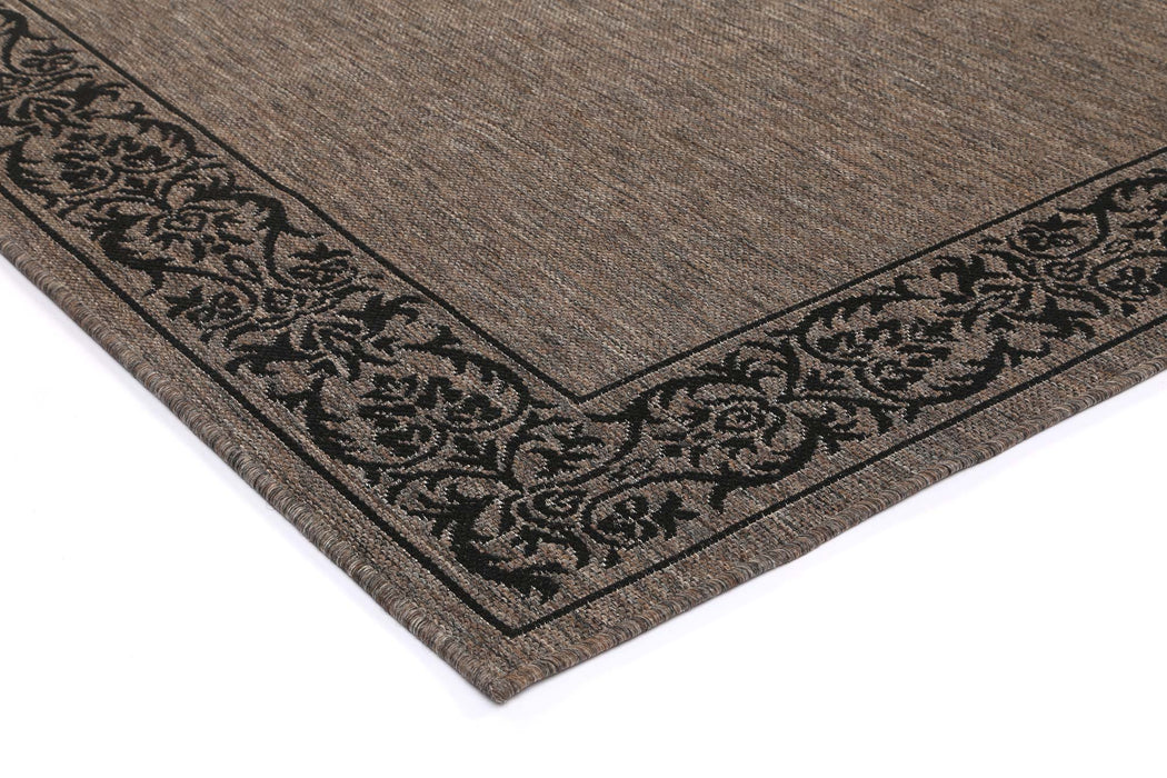 Sisalo Flower Bordered Beige Rug