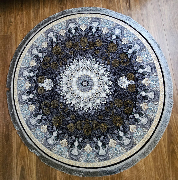 Arsham Spark Black Round Rug