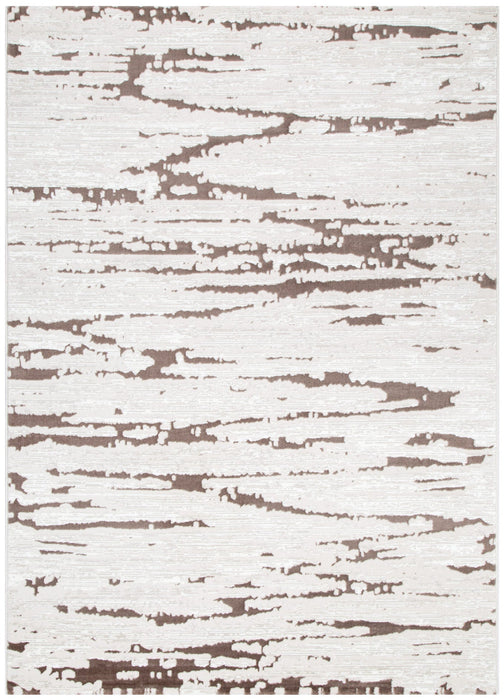 Antique Modern Abstract Cream Brown Rug