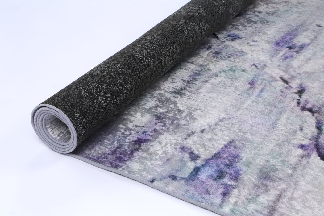 Divine Multi Watercolour Pastel Non-Slip Runner Rug