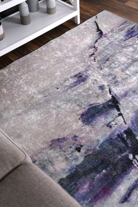 Divine Multi Watercolour Pastel Non-Slip Runner Rug