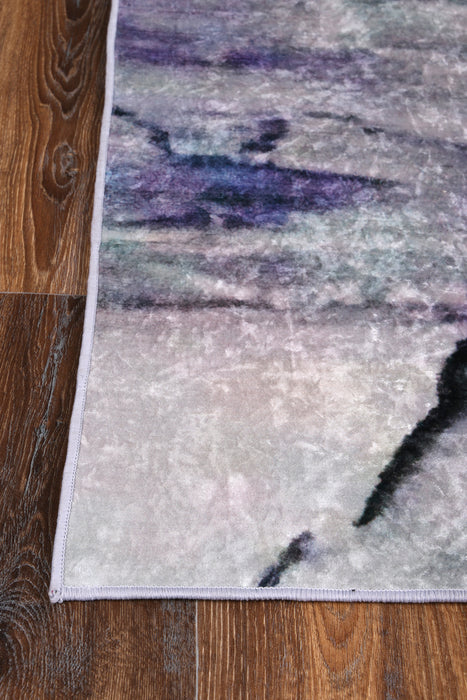 Divine Multi Watercolour Pastel Non-Slip Runner Rug