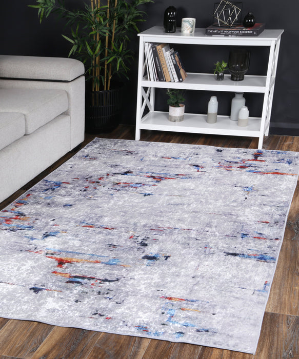 Divine Painting Grey Multi Non-Slip Rug