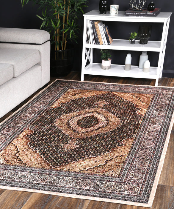 Divine Medallion Gold Non-Slip Rug