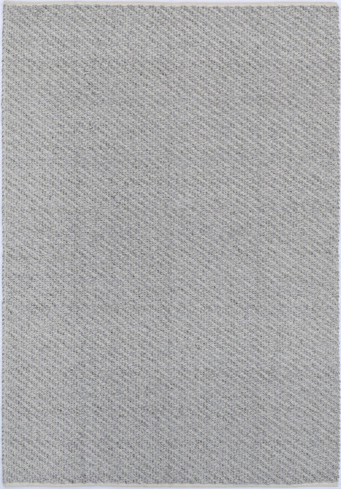 Basalt Wool Blend Textured Grey Rug