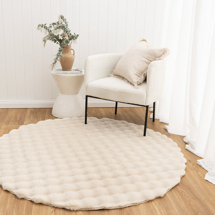 Machine Washable shag Round rug 