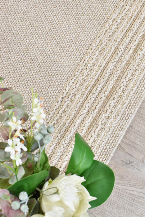 Berlin Frame Beige Runner Rug