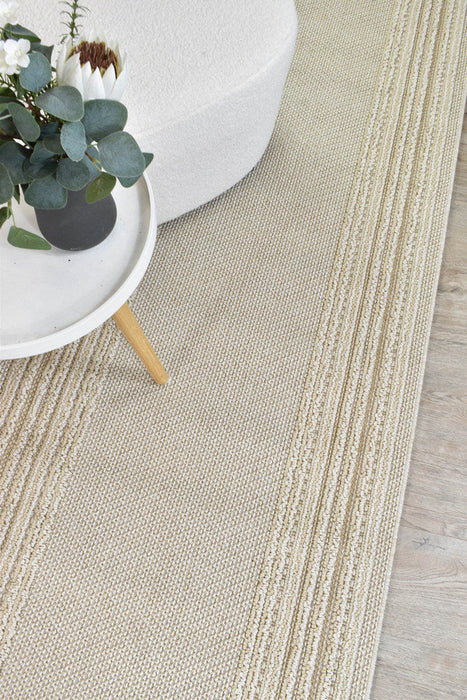 Berlin Frame Beige Runner Rug