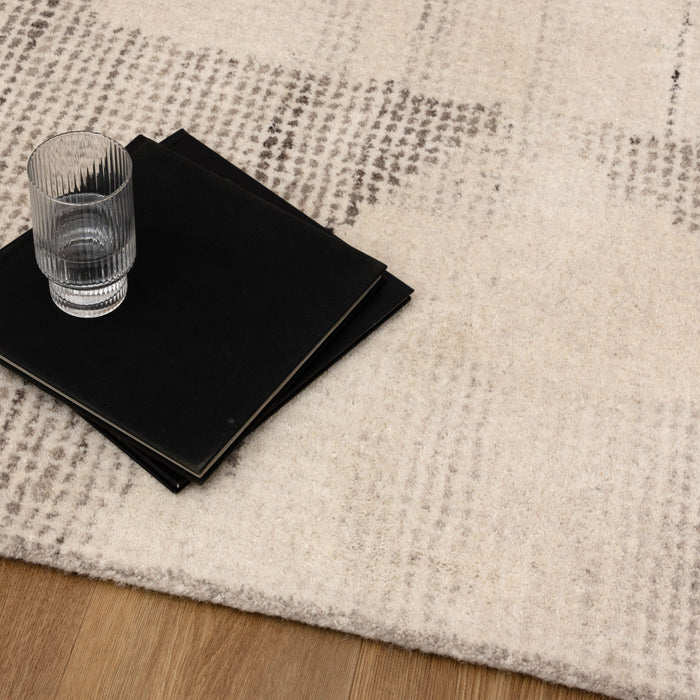 Caspian Flecks Beige Wool Rug