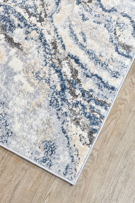 Chart Spark Blue Runner Rug