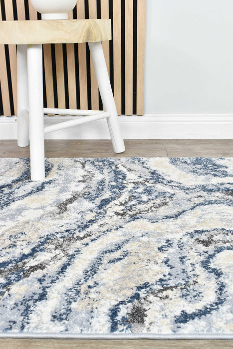 Chart Spark Blue Runner Rug