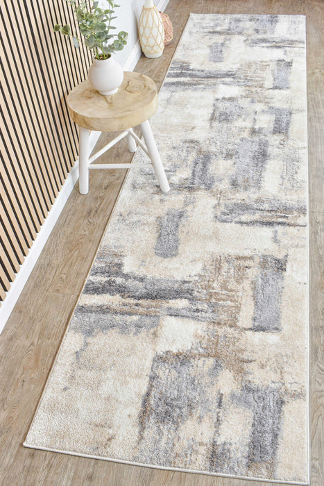 Chart Cast Cream Grey Rug