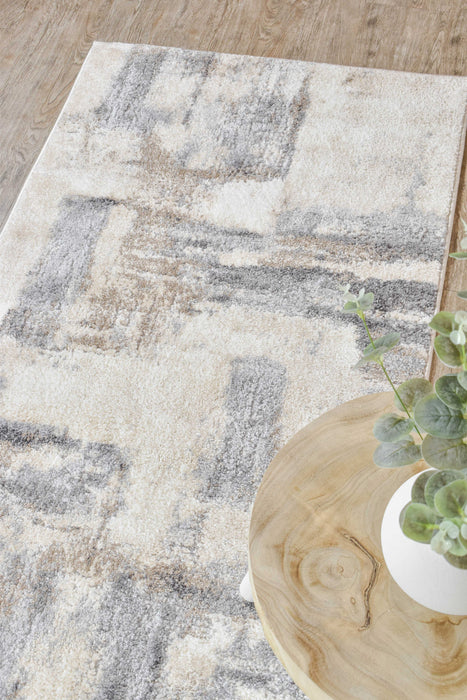 Chart Cast Cream Grey Rug