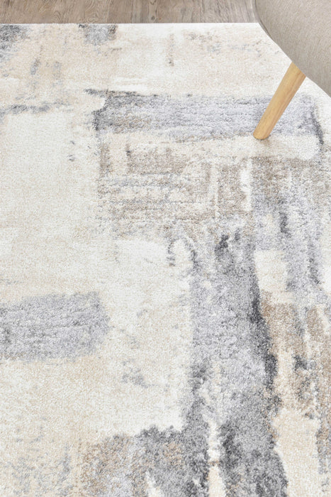 Chart Cast Cream Grey Rug