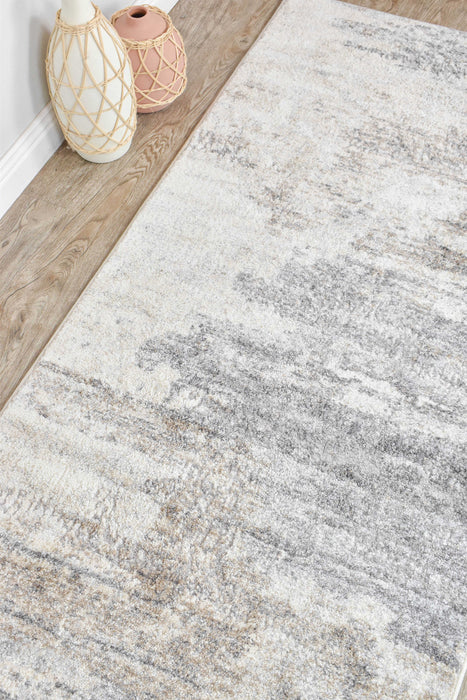 Chart Sandstone Grey Runner Rug