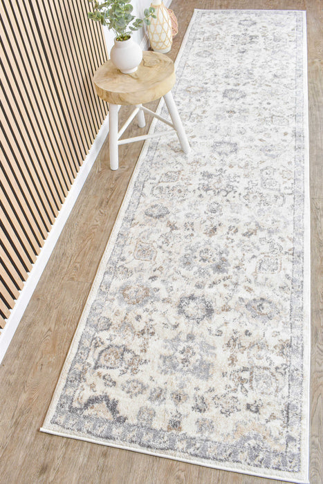 Chart Oasis Cream Grey Runner Rug