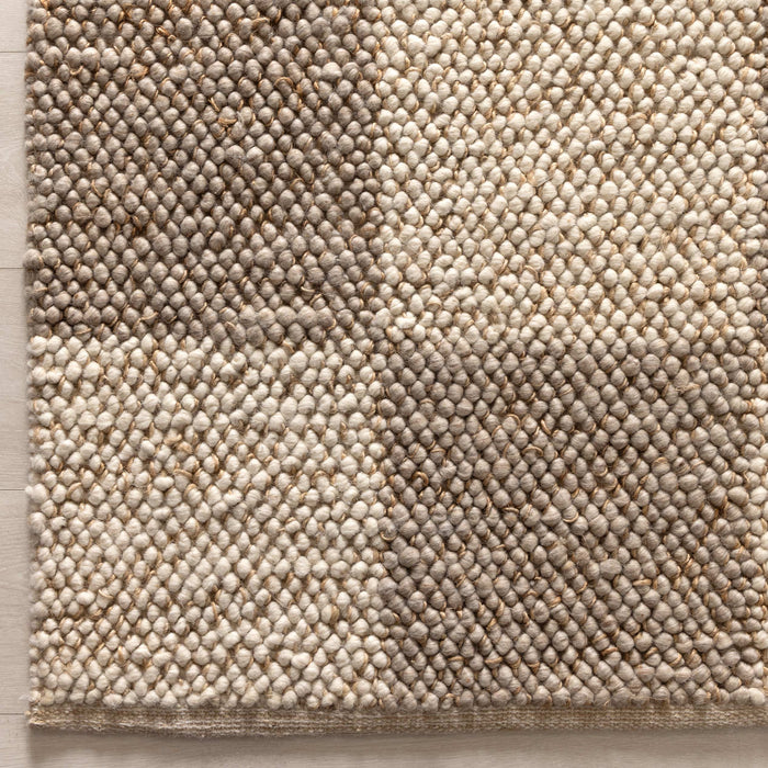 Twin Weave Checkered Beige Ivory Rug