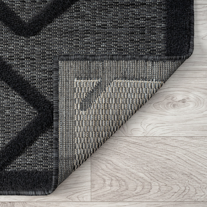 Calm Fear Charcoal Runner Rug