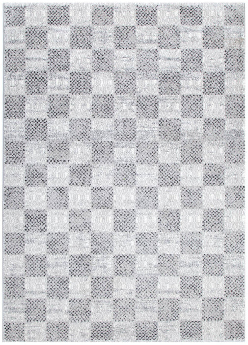 Sunkist Checkered Grey Rug