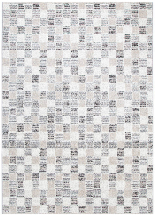 Sunkist Checkered Grey Beige Rug