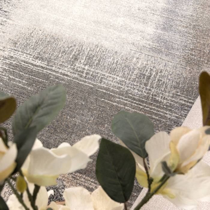 Sunkist Sere Abstract Grey Beige Rug