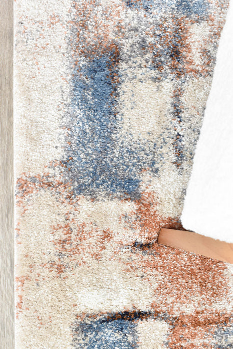 Florence Temptress Blue Rust Runner Rug