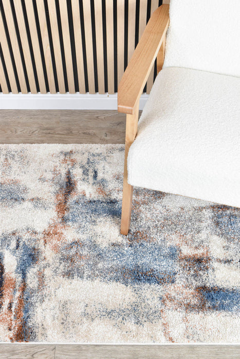 Florence Temptress Blue Rust Runner Rug