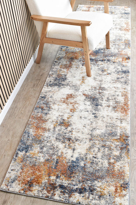 Florence Condiment Blue Rust Runner Rug