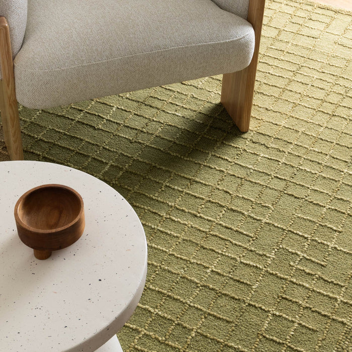 Abasco Green Knitted Wool Rug