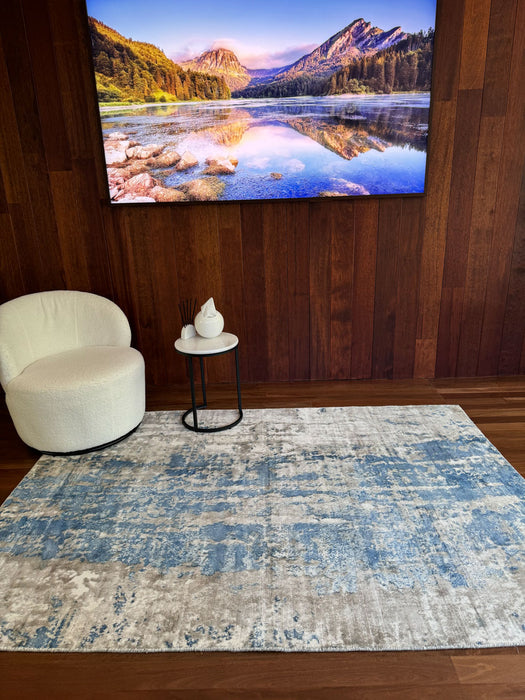 Parker Line Bamboo Silk Light Blue Rug