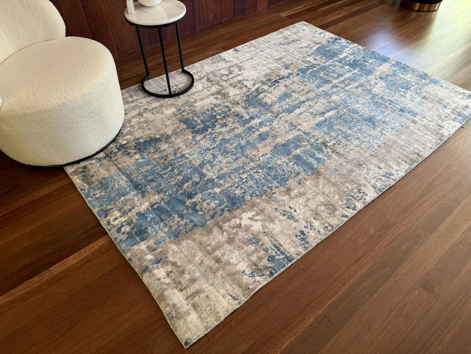 Parker Line Bamboo Silk Light Blue Rug