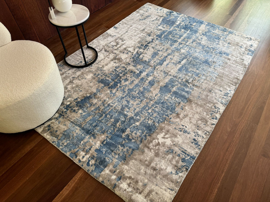 Parker Line Bamboo Silk Light Blue Rug