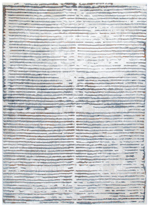 privilege Distressed Lines Blue Runner Rug