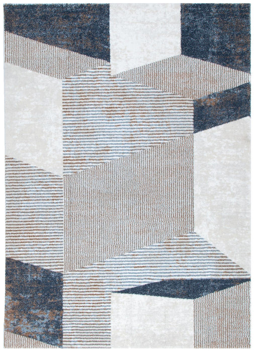 privilege Geometric Blue Multi Runner Rug