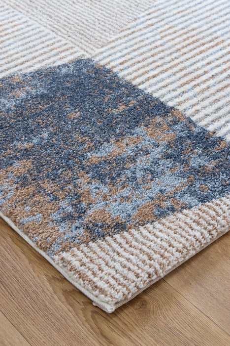 privilege Geometric Blue Multi Runner Rug