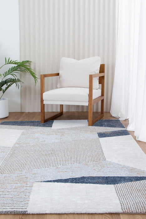 privilege Geometric Blue Multi Rug