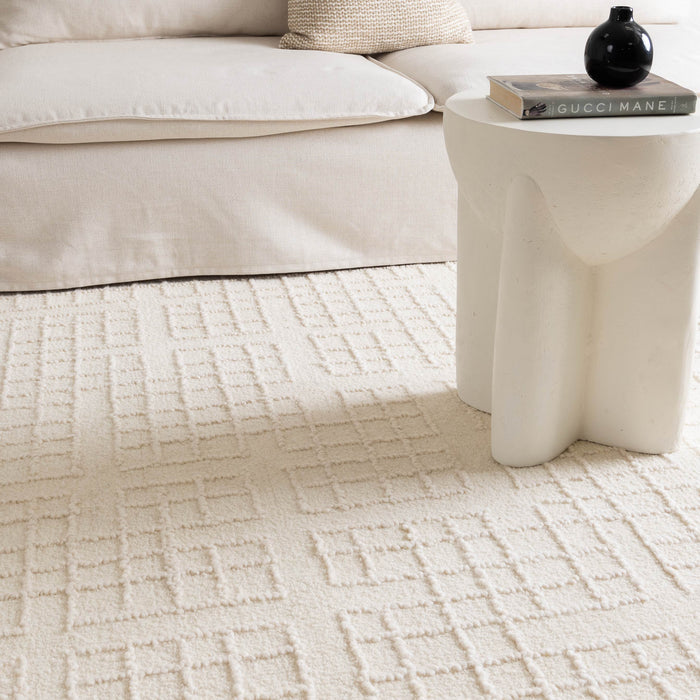 Abasco Ivory Knitted Wool Rug