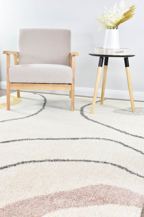 Lila Ripple Cream Rug