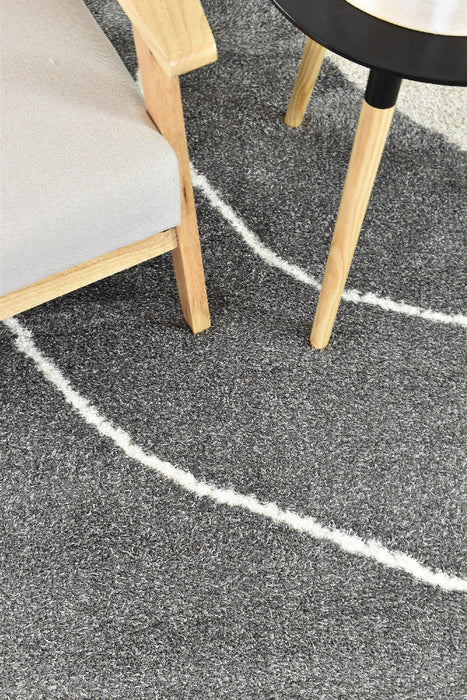 Lila Ripple Grey Rug