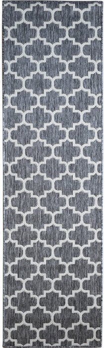 Long Island Trellis Light Grey beige Runner Rug