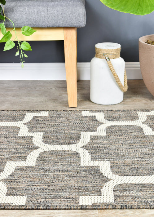 Long Island Trellis Beige Grey Rug