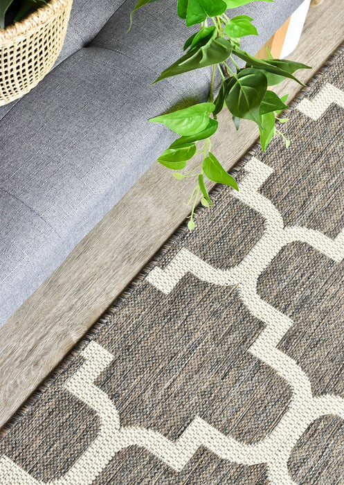 Long Island Trellis Beige Grey Rug