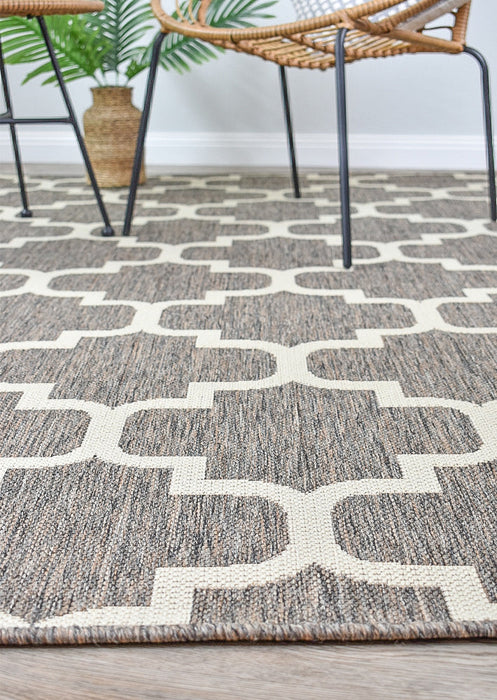 Long Island Trellis Beige Grey Rug