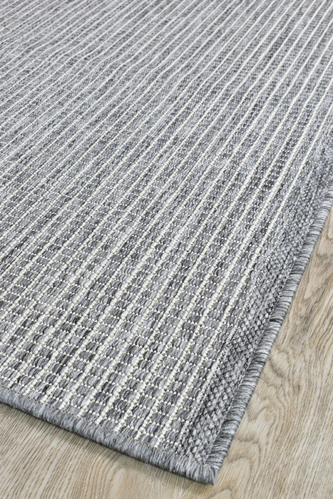 Long Island Plaine Light Grey Runner Rug